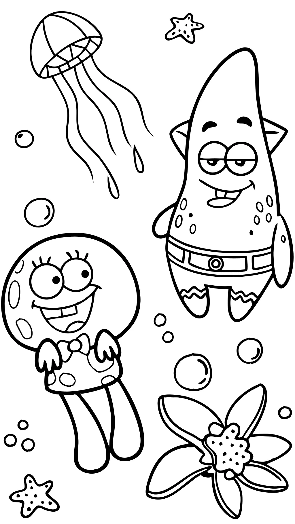 Páginas para colorear Bob Esponja y Patrick